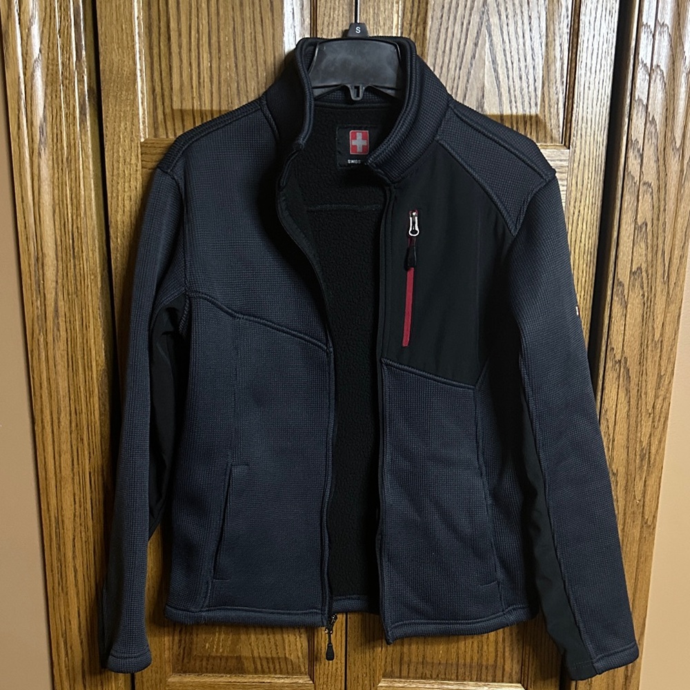 Men's Swiss Tech Black Softshell Jacket - Small